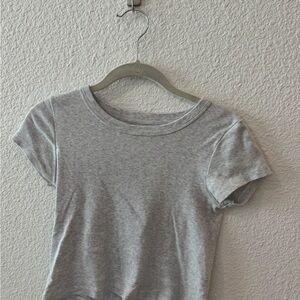 Brandy Melville Gray Short Sleeve T-Shirt